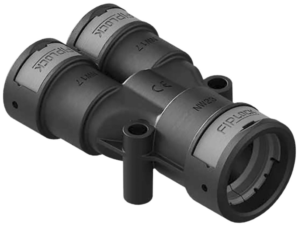 Verbinder Y Plica FIPLOCK Nennweite 23-17-17, IP69, schwarz