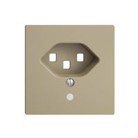 Frontplatte EDIZIOdue T23 sand 60×60mm mit Linse