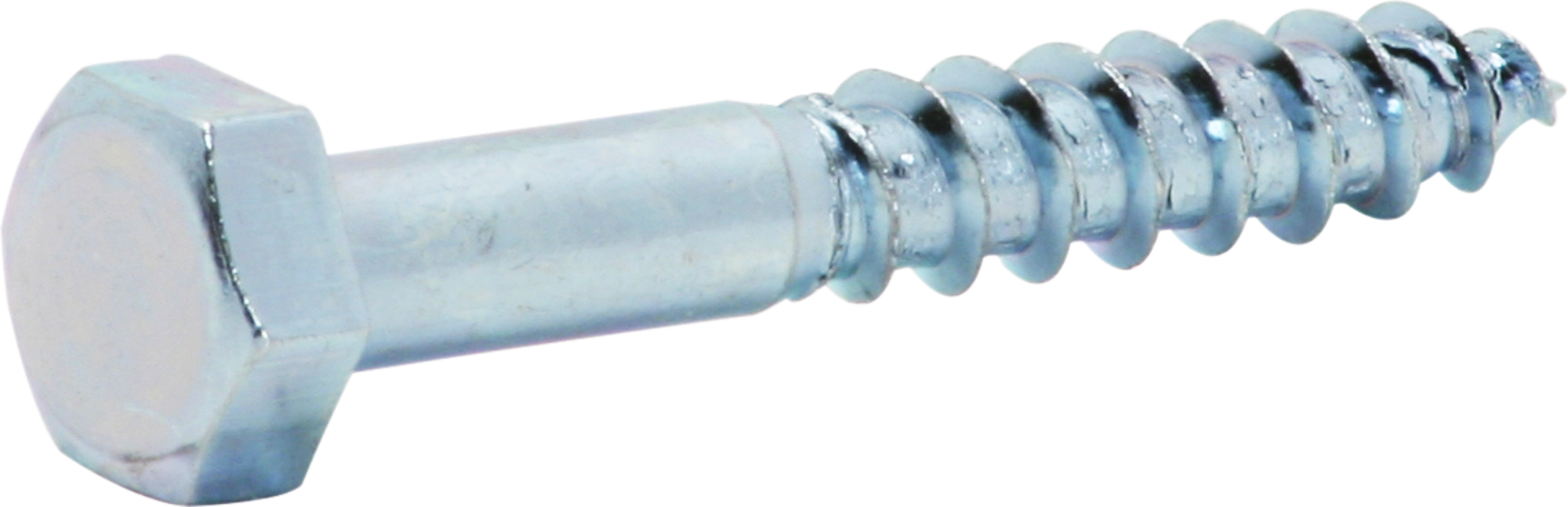 Vis à bois 6-pans 6×30mm DIN 571, fraisée, zinguée bleu