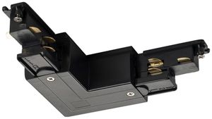 L-Verbinder SLV für AP-Stromschiene S-TRACK DALI 3-phasig, PE aussen, schwarz