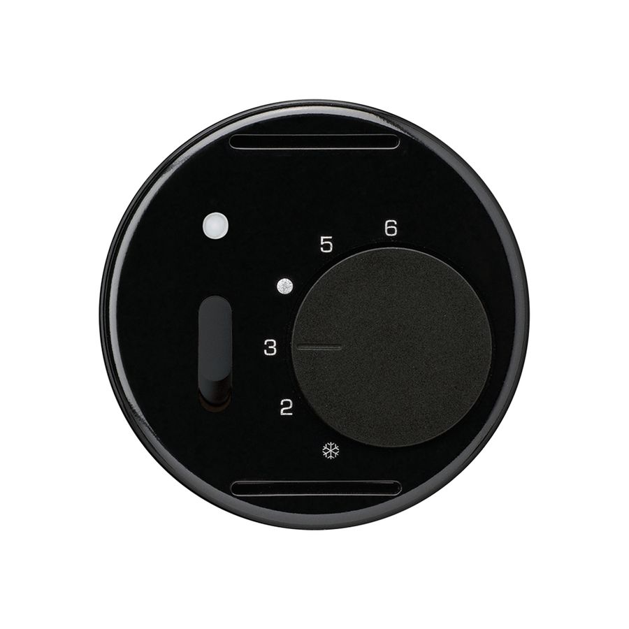 Inserto per termostato ambiente INC basico nero con interruttore