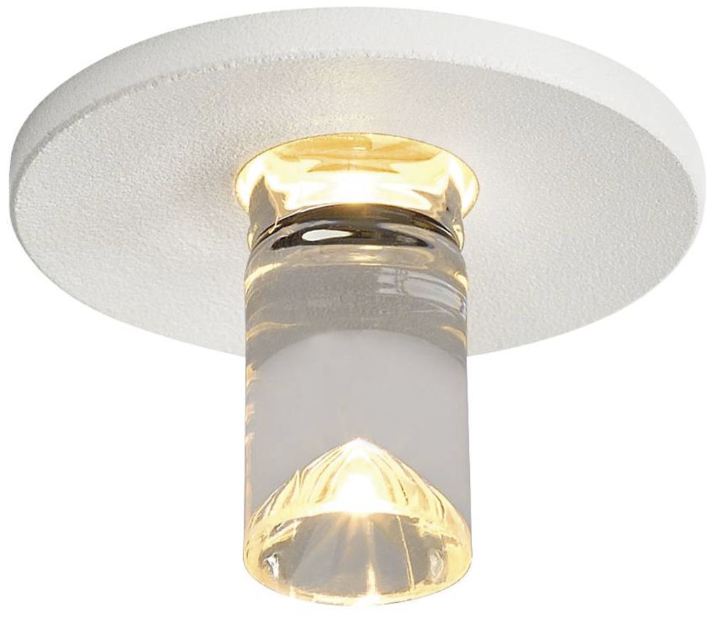EB-LED-Deckenleuchte SLV LIGHTPOINT 350mA 1W 100lm 3000K EB-Ø34mm weiss/Glas