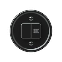 Leuchtdruckschalter origin Sch 1 (3+3) 1×LED 60×60mm schwarz