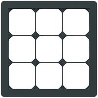 UP-Abdeckrahmen kallysto.trend 3×3 schwarz 214×214mm