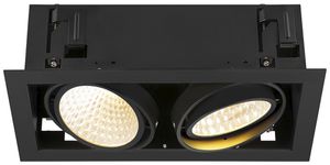 LED-Downlight SLV KADUX 2×27W 3150lm 930 30° DALI 370×195mm schwarz
