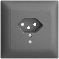 UP-Frontset EDIZIOdue T13 dunkelgrau 88×88mm mit Linse