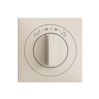 Frontset EDIZIOdue Auf->I<-Zu crema 60×60mm für Schwenktaster