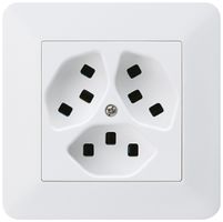 UP-Steckdose Hager kallysto.trend 3×T23 C ultraweiss