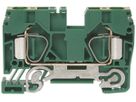 Morsetto di terra componibile Woertz 1.5…10mm² molla 2×1 DIN 35mm verde/giallo