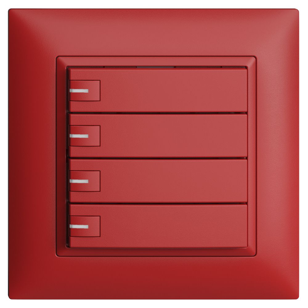 UP-KNX-Taster RGB EDUE FMI, 250mW, m.RGB-LED, 4×Taste, 1×Tastenb., ber