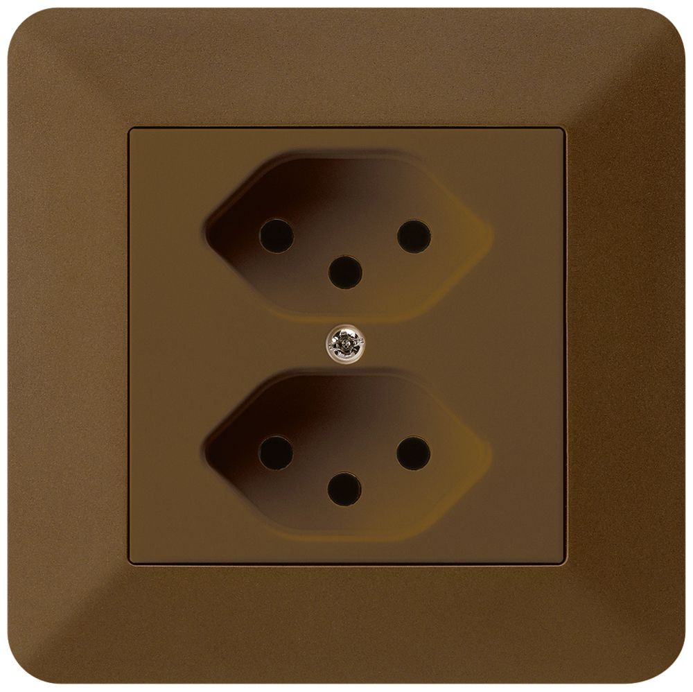 UP-Steckdose kallysto.trend 2×T13 braun