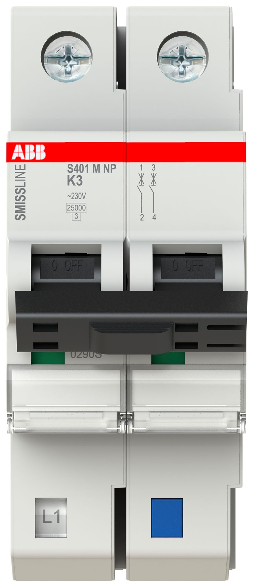 Leitungsschutzschalter SMISSLINE TP S 2×3A K 25kA NP