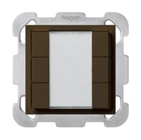 Poussoir universel ENC 6×KLA B avec LED brun