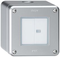 AP-Druckschalter robusto IP55 Schema 3/Drucktaster 1×beleuchtet aluminium
