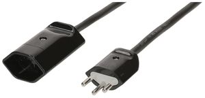 Verlängerungskabel MAX HAURI Td 3×1mm² 3m schwarz Stecker T12/13