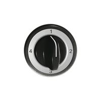 Kit frontal Feller 4-1-2-3 noir pour interrupteur rotatif