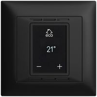 UP-Raumthermostat EDIZIOdue FMI schwarz mit Display, Fussboden- und Raumregler