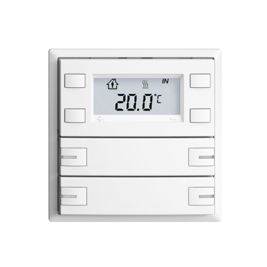 Poussoir RTH ENC KNX 4× EDIZIOdue F blanc, avec LED RGB