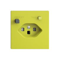 UP-Steckdose EDIZIOdue T23 FI 30mA F, shutter, lemon