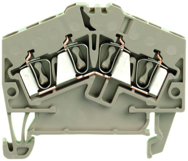 Borne de passage Weidmüller ZDU 2.5-2/4AN connexion à ressort 2.5mm² TS35 beige