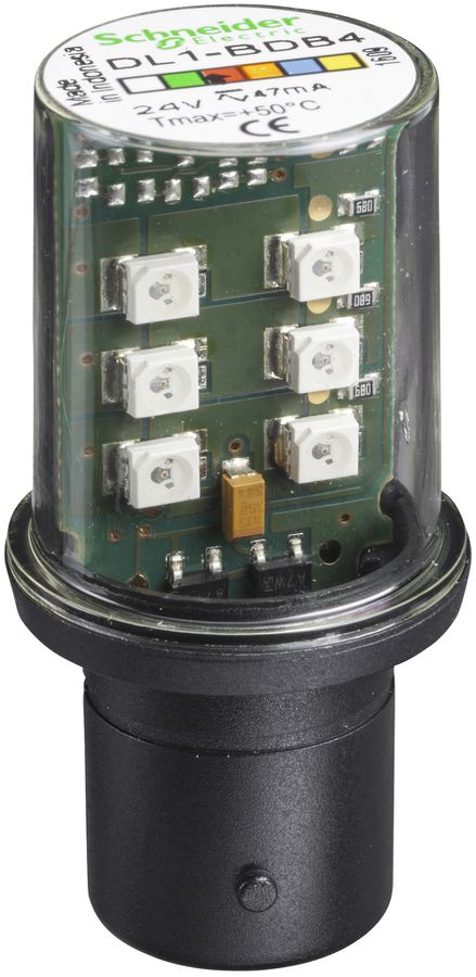 Signallampe LED Schneider Electric BA15d 24V rot