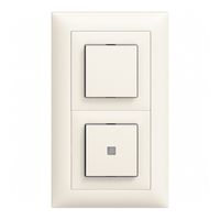 UP-Kombination EDIZIOdue S3+S3 mit LED weiss vertikal