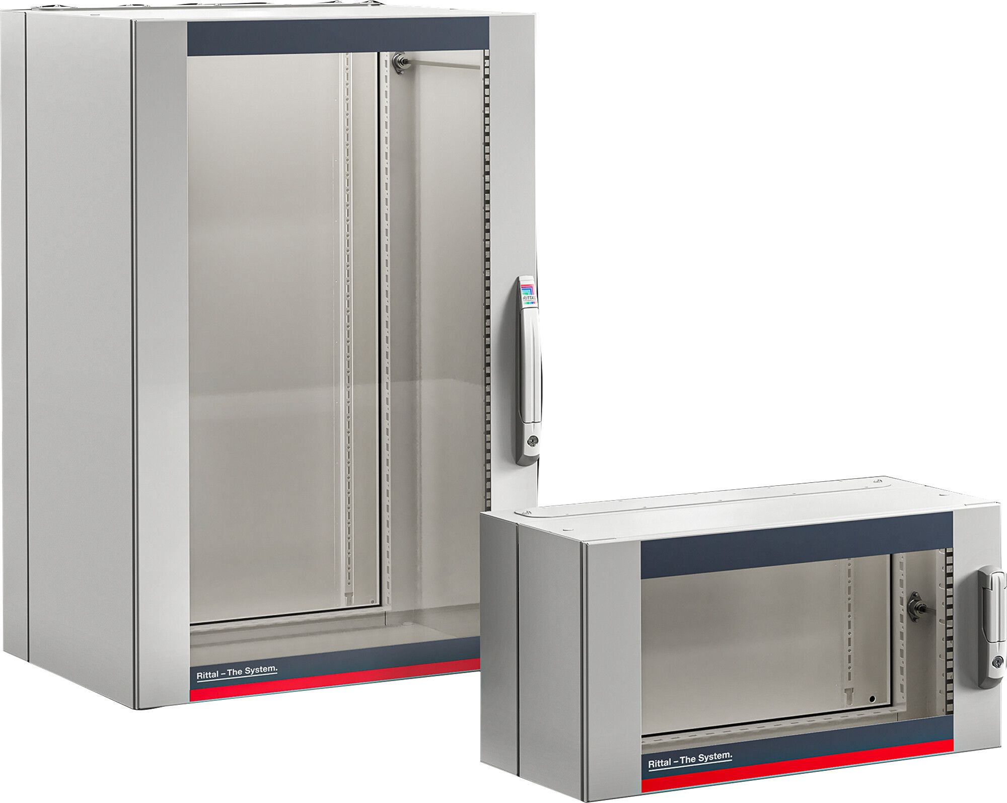 Coffret mural 19" Rittal AX 600×1012×673mm 21UH acier gris IP54