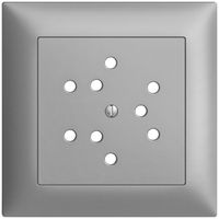 Kit frontal EDIZIOdue silver 88×88mm 3×T12