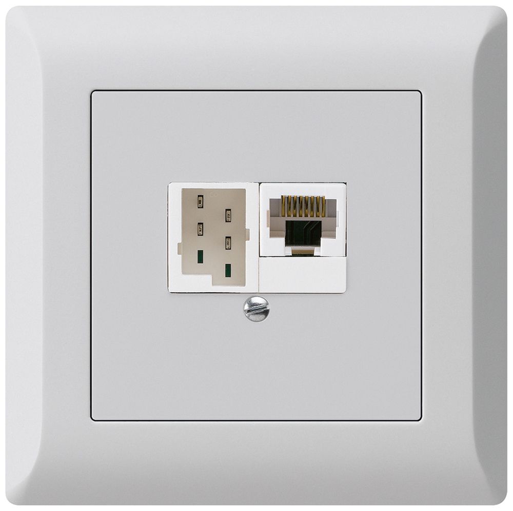 Boîte ENC kallysto.line 1×RJ45u+1×TT83 gris clair