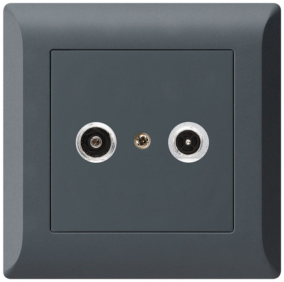 UP-Antennendose kallysto.line R/TV 14dB 2GHz anthrazit