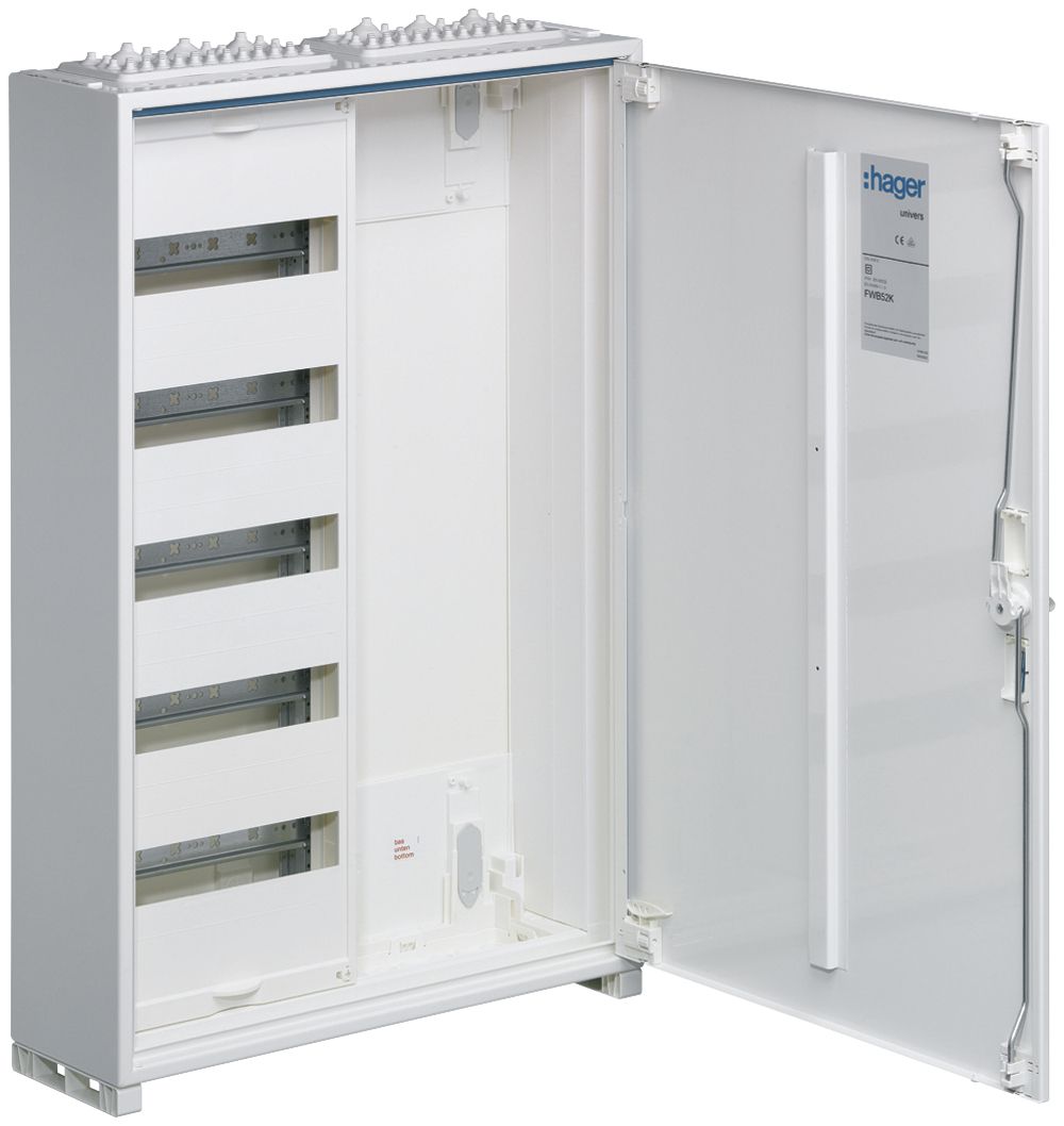 Distributore AP Hager univers 5 file 60UM porta IP44 550×800×160mm