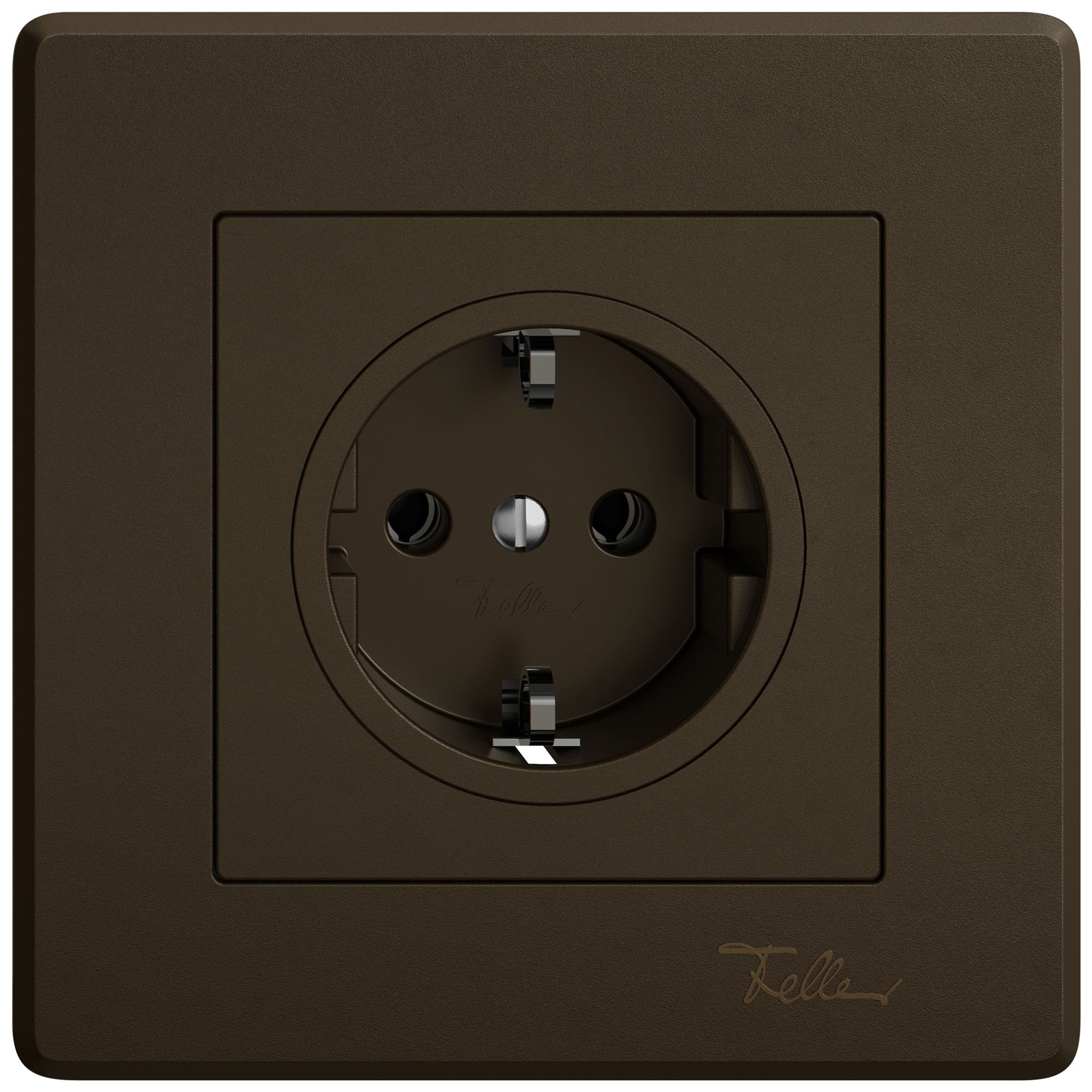 UP-Steckdose EDIZIO.liv SNAPFIX® SCHUKO 16A 230V 88×88mm umbra