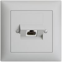 Prise de raccordement INC 1×RJ45/s 4P ITplus EDIZIOdue gris clair