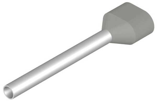 Capocorda doppio Weidmüller H isolato 2×0.75mm² 18mm grigio DIN sciolto