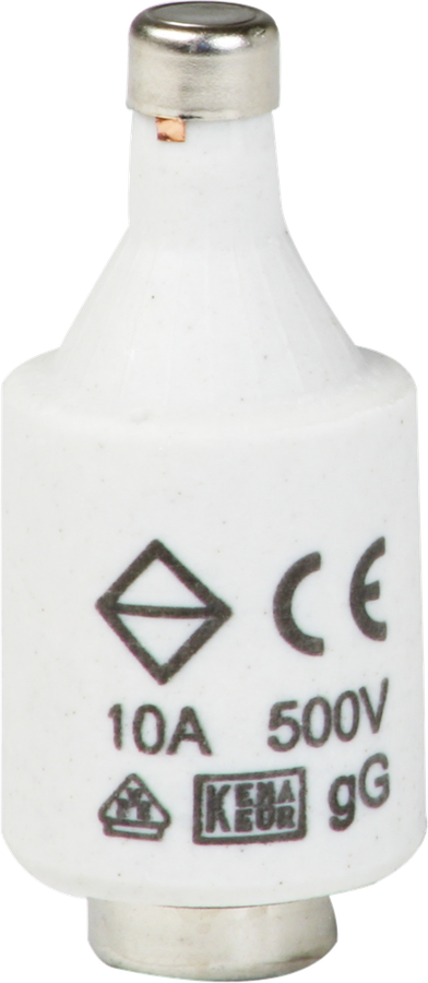 D-Sicherung DTII 10A 500V gG mit Kennmelder