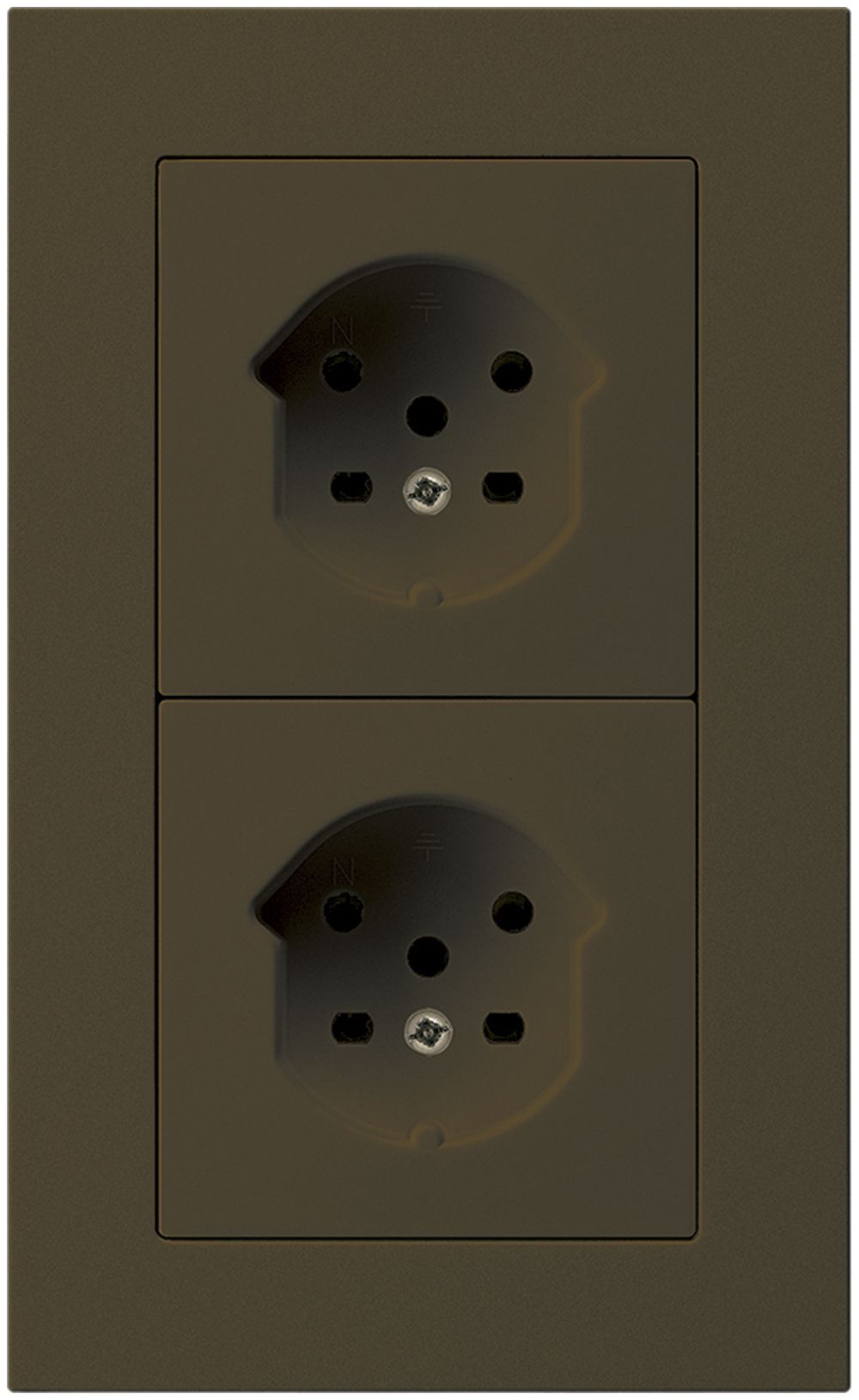 Combi ENC 2×1 HA kallysto.pro 2×type 15 avec bornes enfichables brun