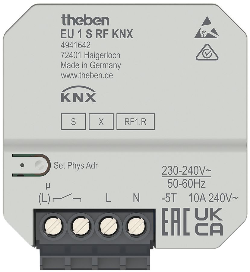 Actionneur de chauffage RF KNX ENC Theben EU S RF 1 canal