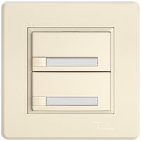 UP-Universaltaster EDIZIO.liv UNI SNAPFIX® o.LED 2× 1-Tbed.Pap.cr