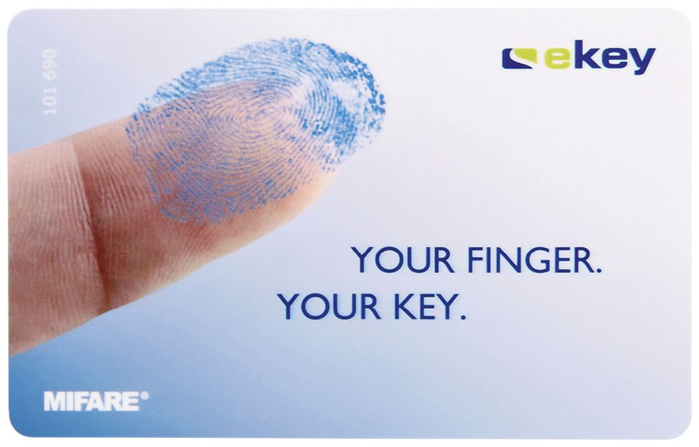 Carte RFID Hager ekey RFID Mifare 2k logo