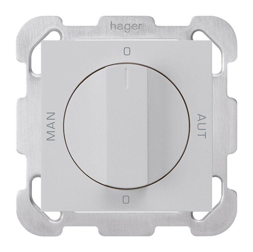 Interruttore rotativo INC 0-Man-0-Aut. grigio chiaro kallysto 2/1L con manopola