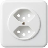 UP-Frontset basico 2×Typ 13 weiss 86×86mm mit Kinderschutz