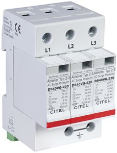 Parafulmine Flury DS 40VGS type 2+3, 3-poli