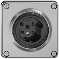 Steckdose ELEMENT SNAPFIX® 1×Typ 25 16A 440V IP20 alu