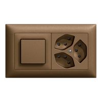 UP-Kombination EDIZIOdue 3/1P+3×T13 coffee, horizontal