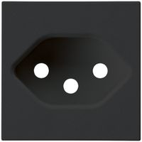 EB-Frontplatte zu Steckdose Hager 45×45 mm 1×Typ 13 Z schwarz