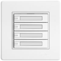 Poussoir KNX RGB ENC EDIZIO.liv SNAPFIX® capteur temp.RGB-LED étiqu.4×com.1T bc