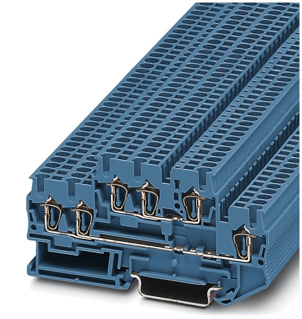 Borne de passage 0.08…4mm² bleu STTB 2.5-TWIN BU