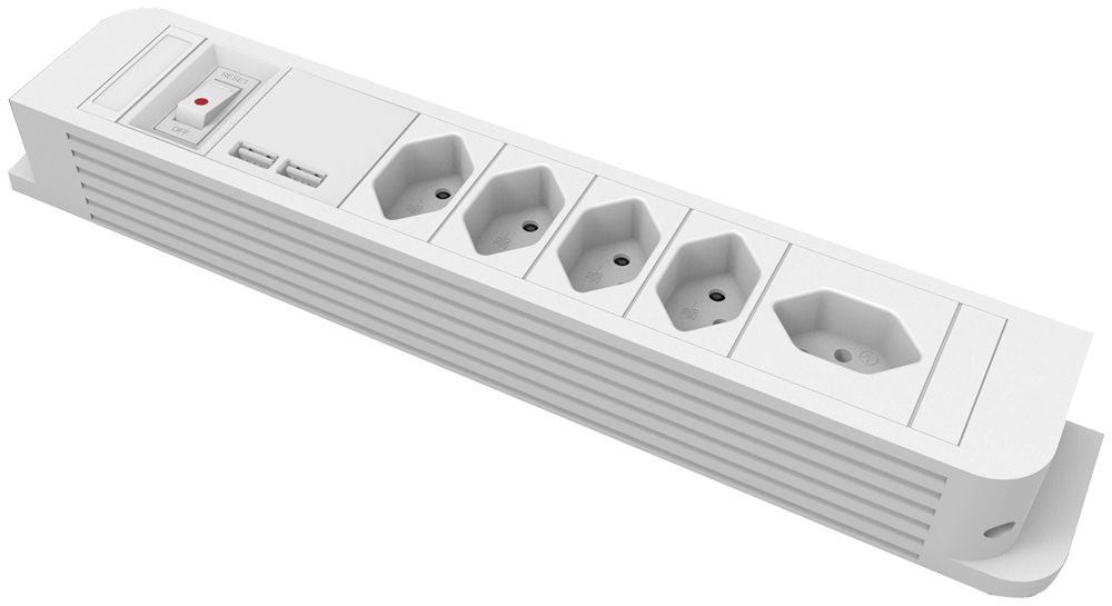 Prise multi Principio Plus 5×T13 2×USB-A 1.5m  sécurité enfants interrupteur bc