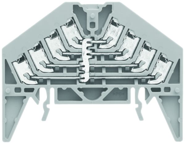 Borne de distribution de potentiel Weidmüller PPV 4L PUSH IN TS35×15 gris