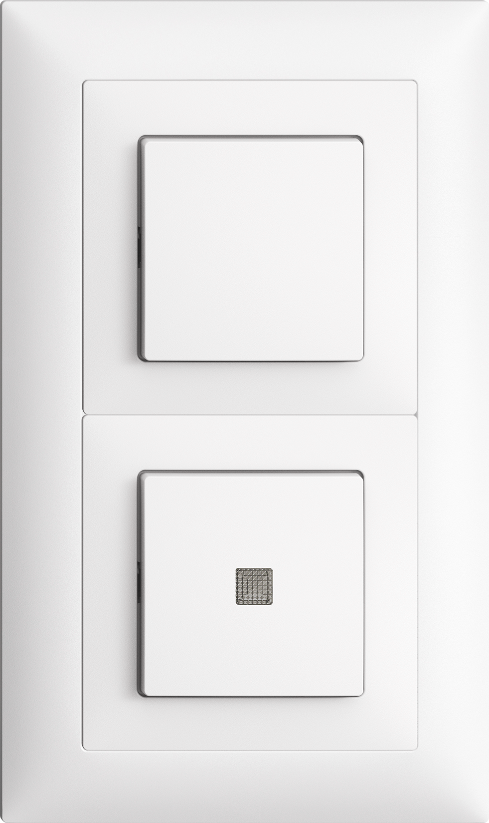 UP-Kombination Edue 2x1, Sch. 3/1 + Leuchtdrucksch. 3/1L ws